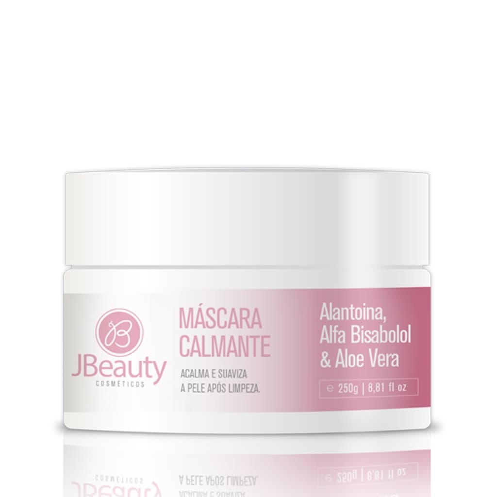 Máscara Calmante JBeauty 250g - Acalma e Suaviza a Pele após Limpeza de Pele Profissional