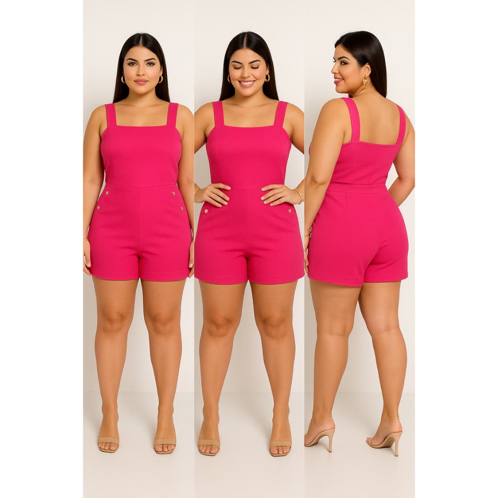 Macaquinho Plus Size GG  : Moda Balada Estilosa e Confortável para Todas as Ocasiões!