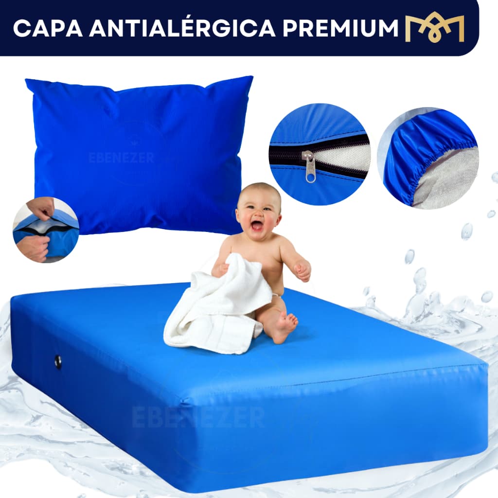 Protetor de Colchão Impermeável Berço Mini Cama Fronha e Trocador Antialérgico e Antixixi Silencioso