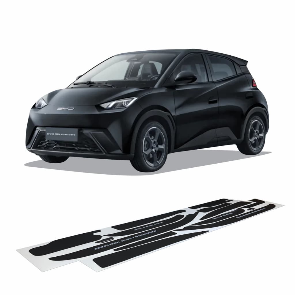 KIT BYD DOLPHIN MINI Soleira Super Protetora das Portas e Mala by MRMAGOO Acessórios para Carro
