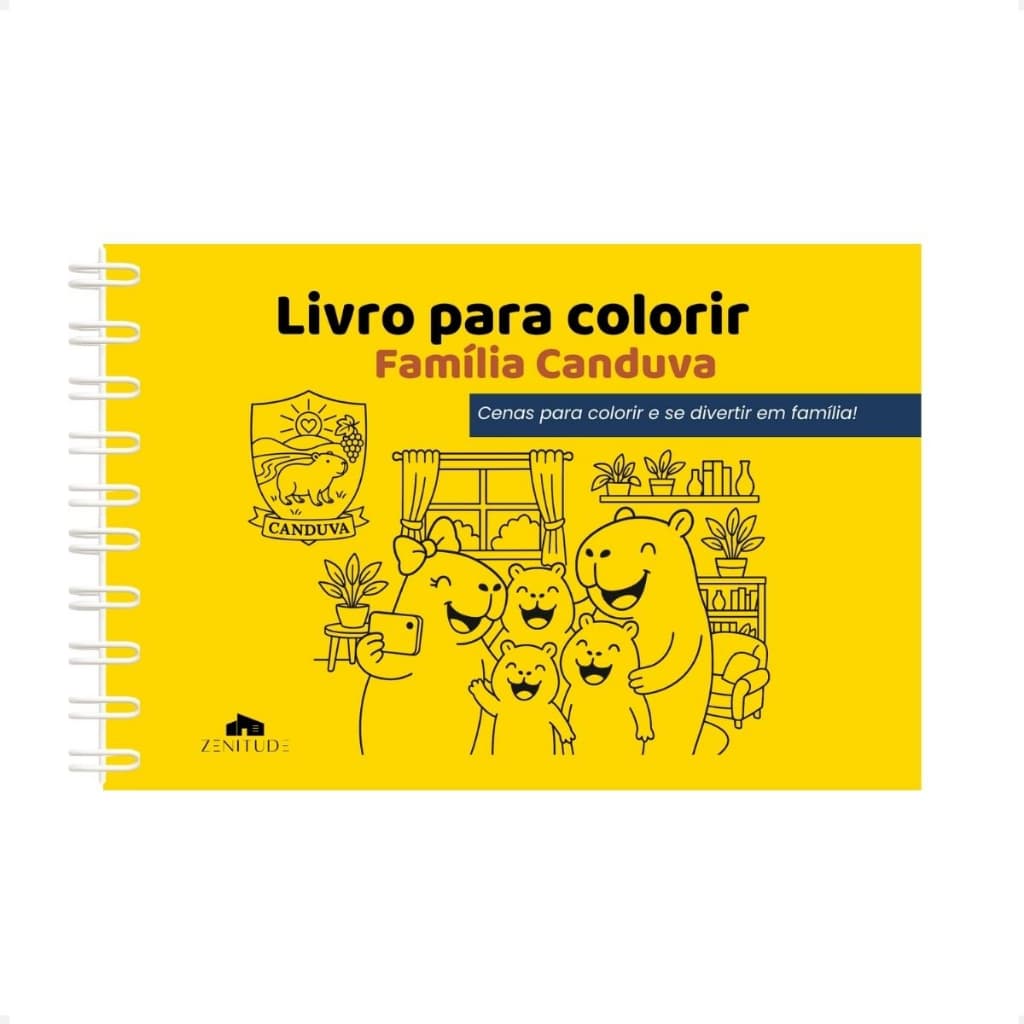 Livro Para Colorir 50 paginas Família Capivara Adulto Infanto-juvenil Infantil 150g/m2 Wire-o A5