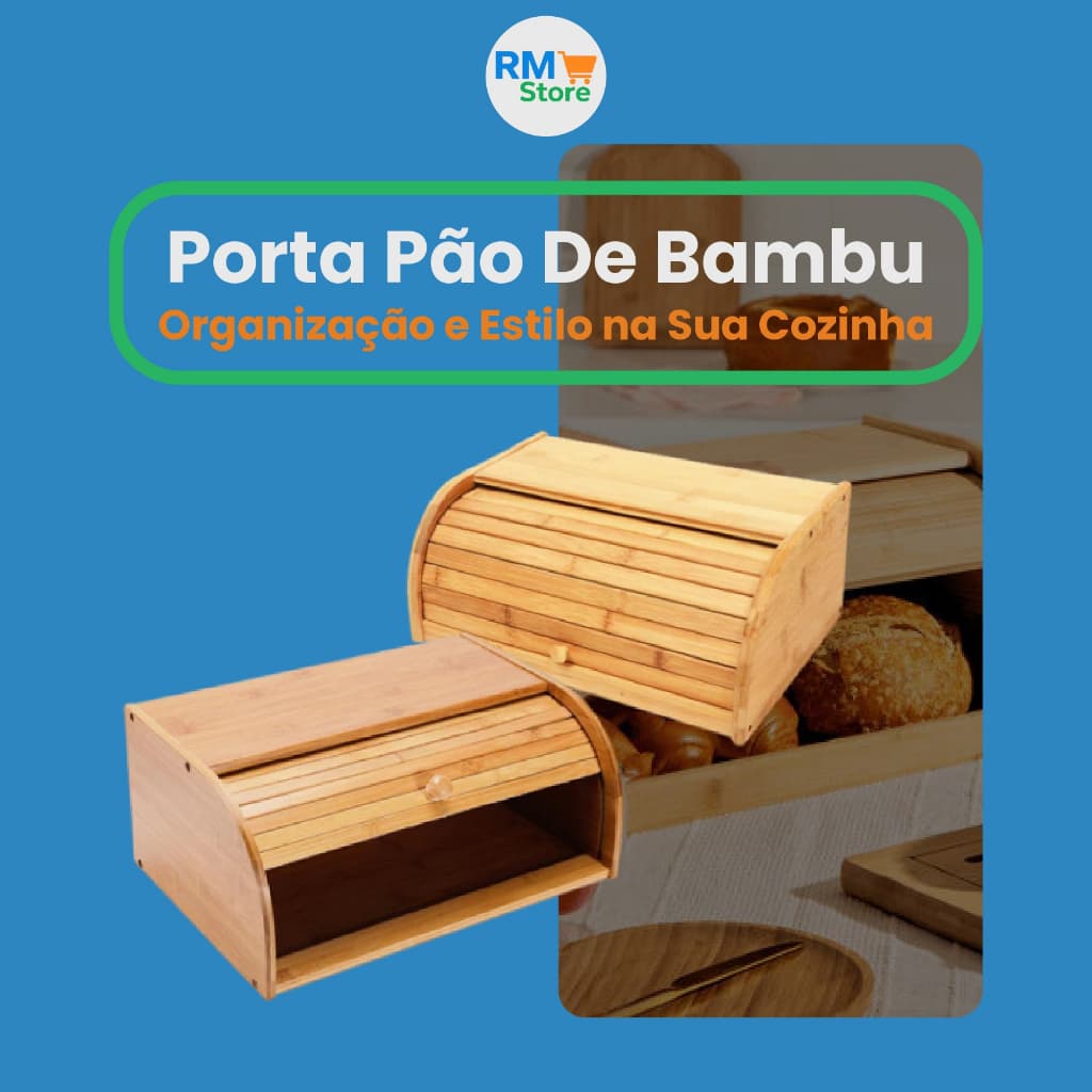 Porta Pão de Bambu - Organização com Estilo na Sua Cozinha