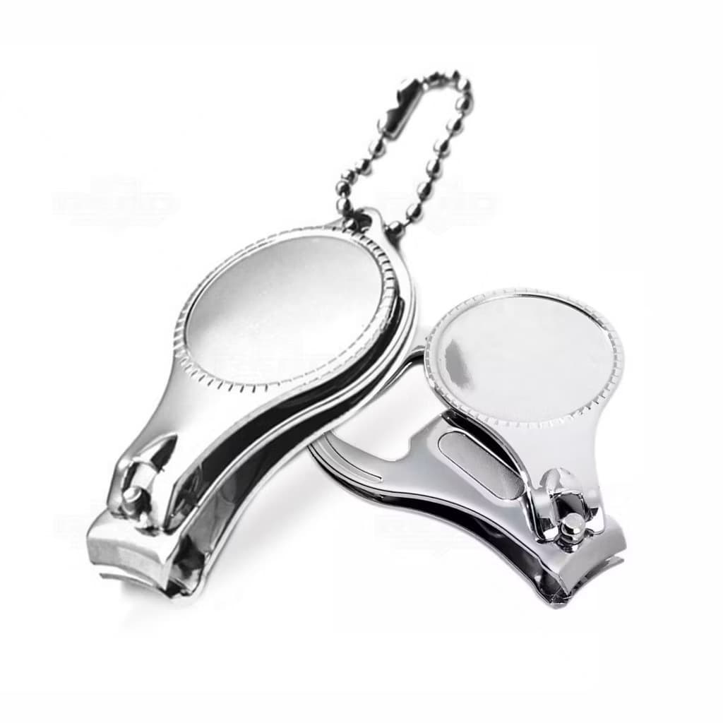 Kit 50/100 Und Chaveiro Cortador de Unhas com Abridor de Garrafas em Aço Inoxidável