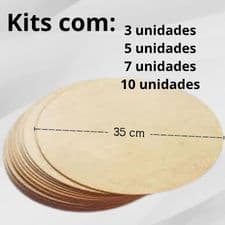 Kit Sousplat 35cm Supla Soupla Suplat Mesa Posta Jogo Americano Artesanato Mdf cru 3mm Decorativo