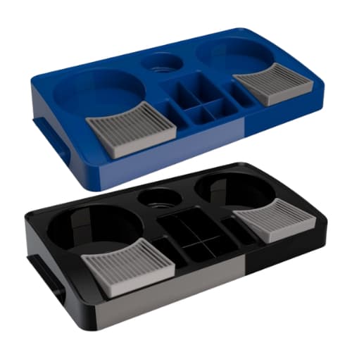 Bandeja organizadora p/servir café 44x24cm 9 divisórias Para Escritório Casa Hotel