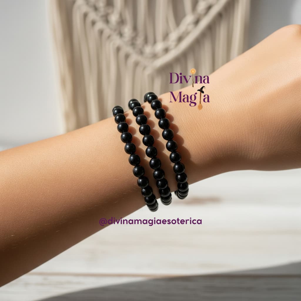 Pulseira Obsidiana Negra – Proteção e Estilo para o Dia a Dia - Pedra Natural