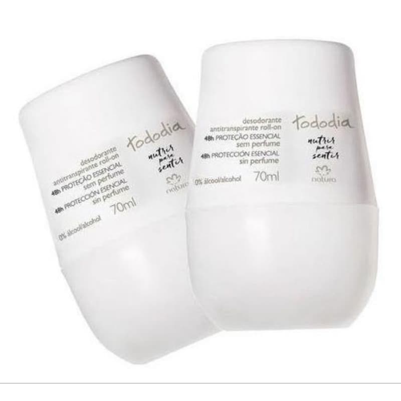 Kit c/ 2 Desodorante sem perfume Natura Roll on 70ml - Original