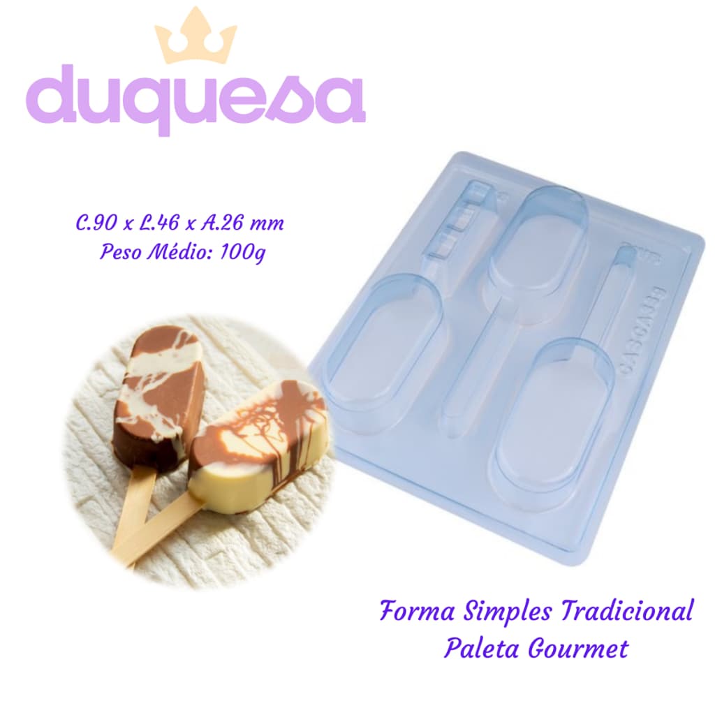 Forma BWB Especial Tradicional Paleta Gourmet (3 Partes) Chocolate Paleta Mexicana Doce