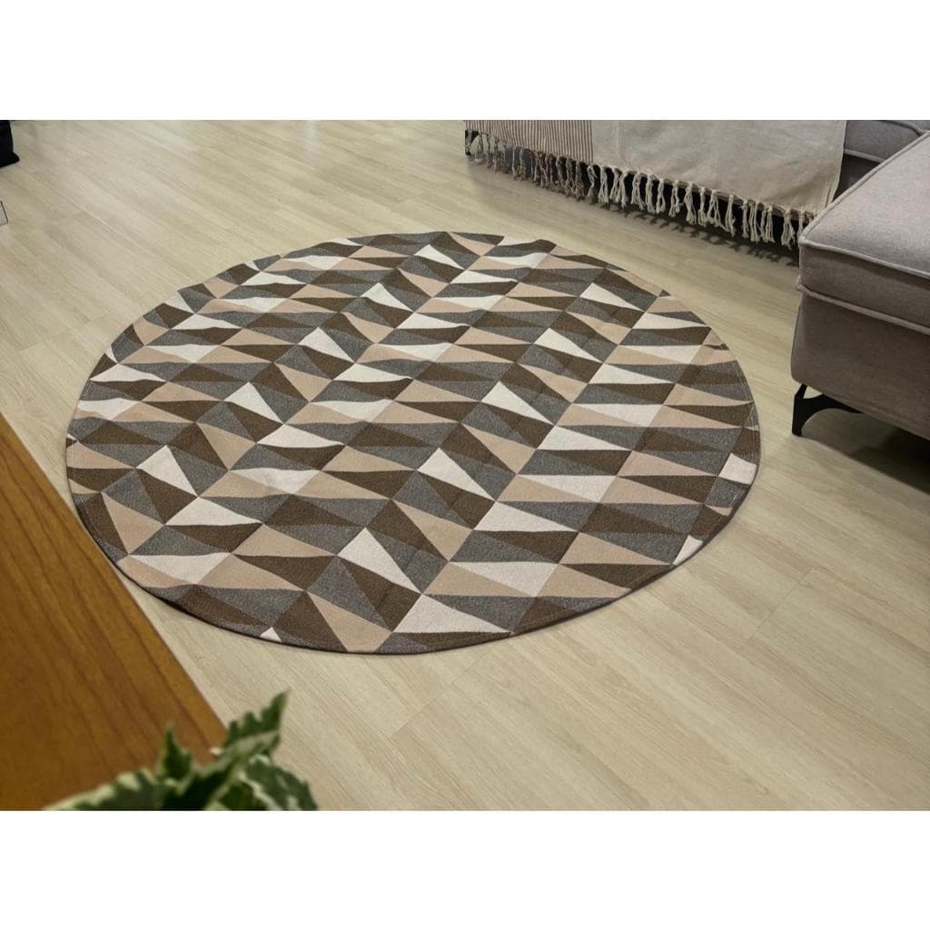 Tapete Redondo para sala ou quarto Antiderrapante.