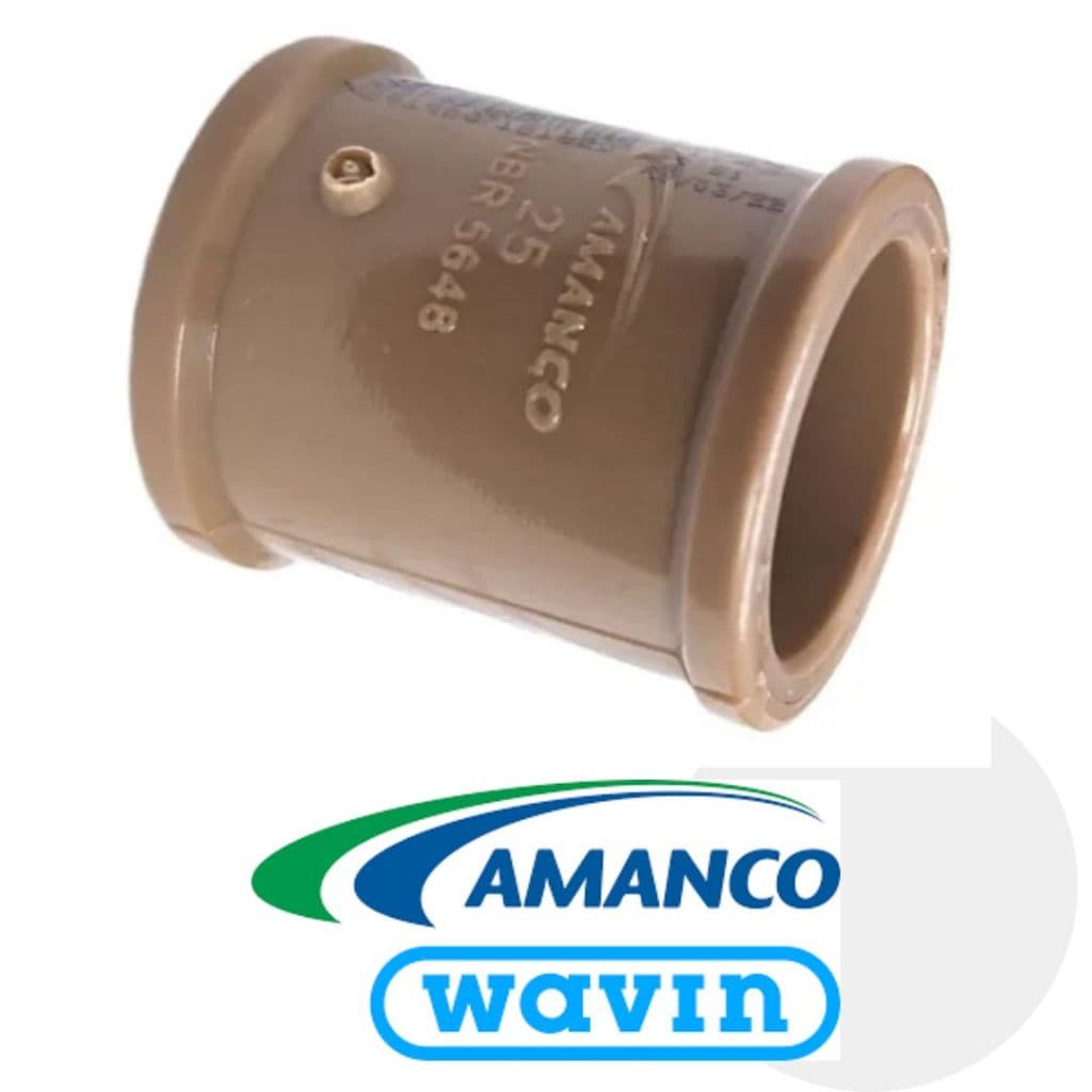 Luva 25mm Soldável Marrom Agua Fria Amanco