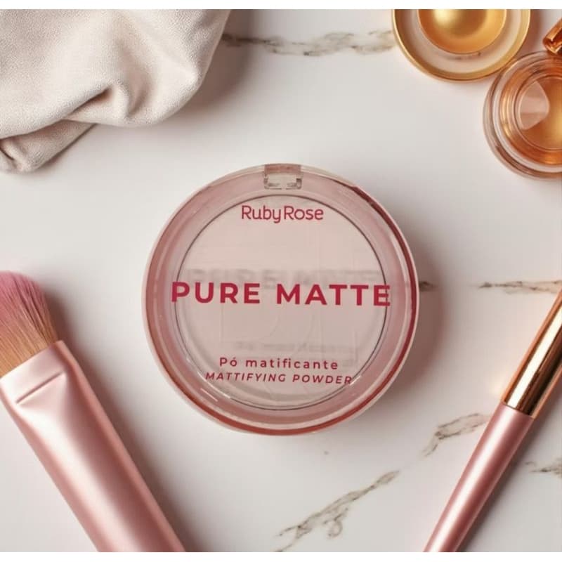 Pó Compacto Matificante Ultrafino Pure Matte Ruby Rose 6,5g