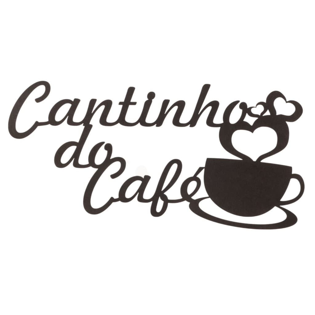 Kit Cantinho do Café MDF Letreiro e Plaquinhas Decorativas Xícara Bule Para Parede Cozinha Área Gourmet Café Bar