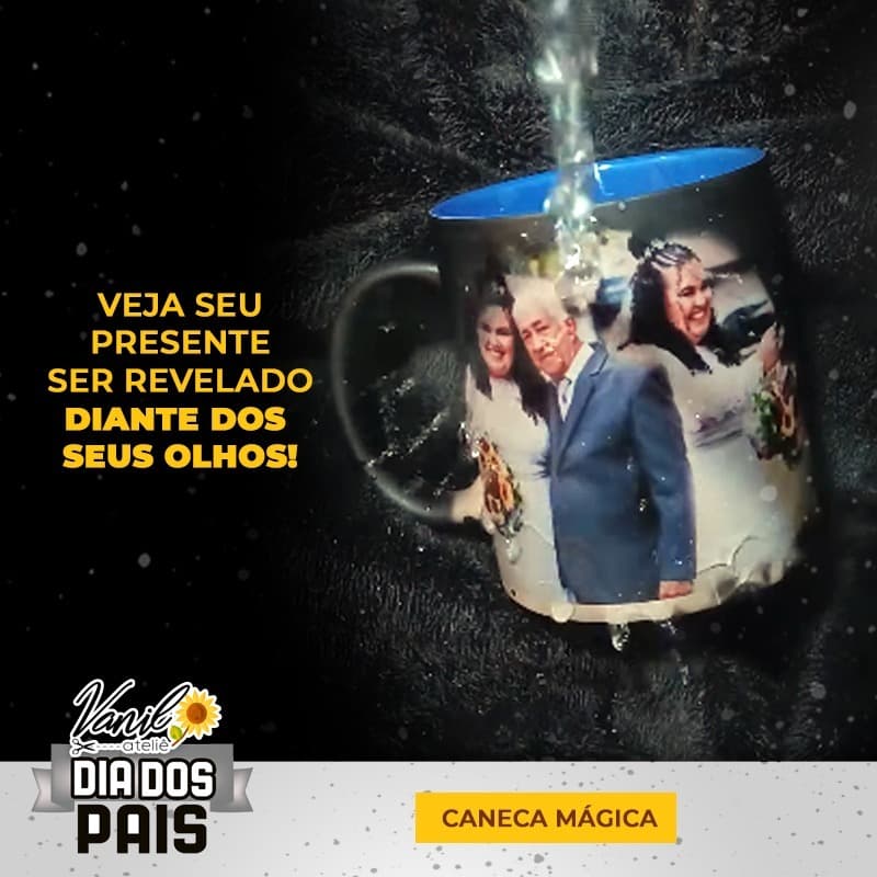 Caneca Mágica Dia dos pais -Caneca que muda de cor-Caneca com Foto -Caneca Personalizada/ Caneca Dia dos pais/