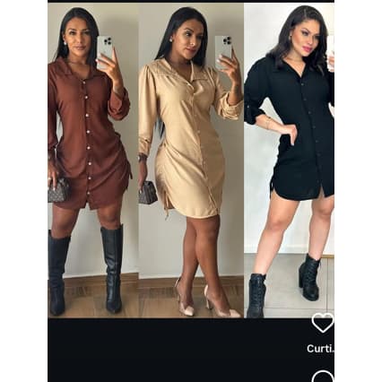 Vestido Chemise Feminino Liso – Tendência da Moda 2025 | Elegante, Versátil e Atemporal