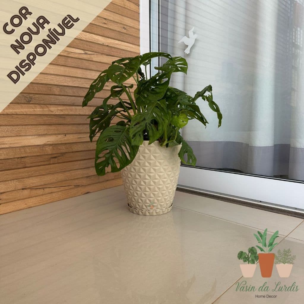 Vaso De Planta Coluna Diamante 30cm Sala Varanda Jardim. Ideal para ambientes Internos e Externos.