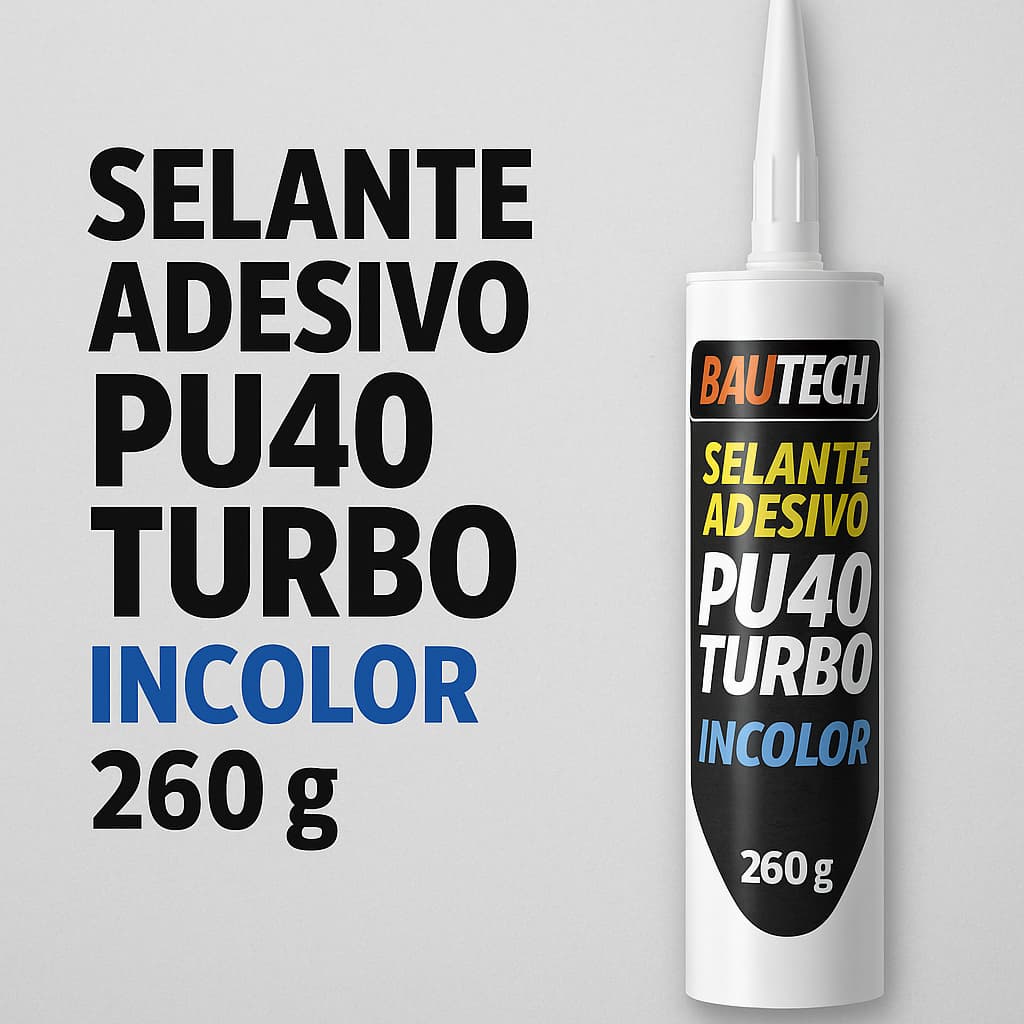 Selante Adesivo Pu40 Turbo Incolor Transparente 260g Bautech