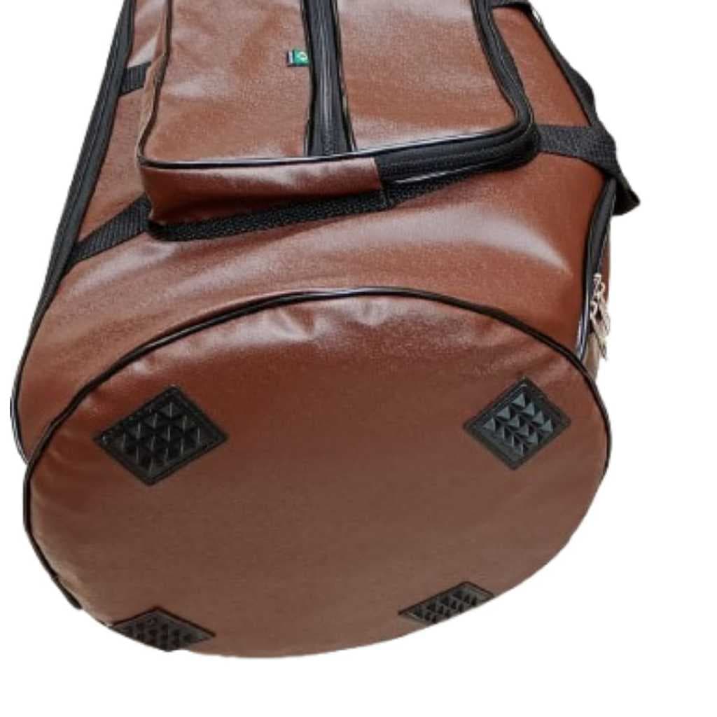 Semi case Eufonio couro capota maritima marrom com pelucia