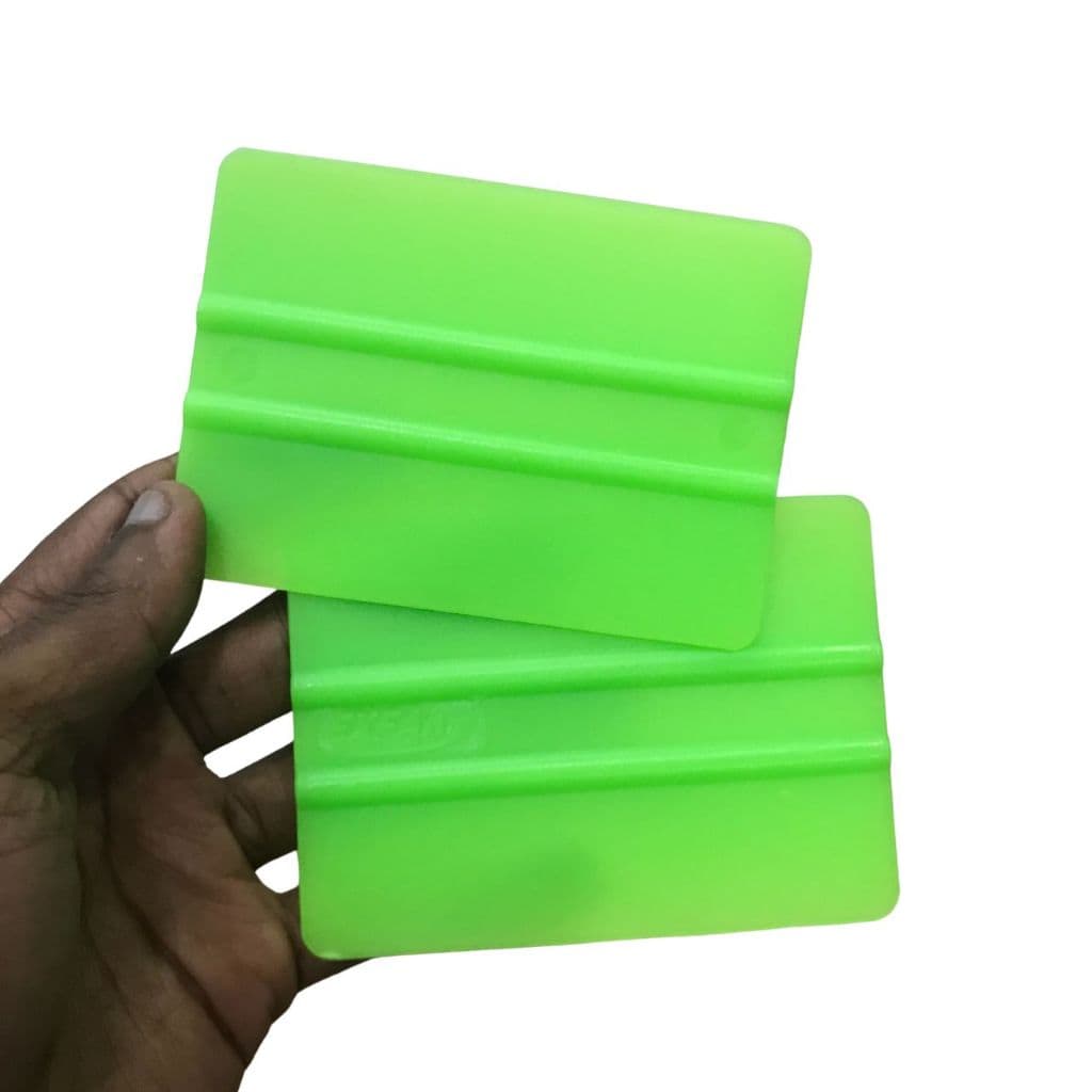 2 Un Espatula Neon Verde Flexivel Envelopamento Vinil Adesivo Automotivo Decorativo Insulfilm PPF Pain Protection Film