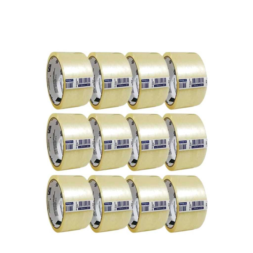 KIT PROMOCIONAL Fita Adesiva Transparente Larga Para Embalagem 40 Metros