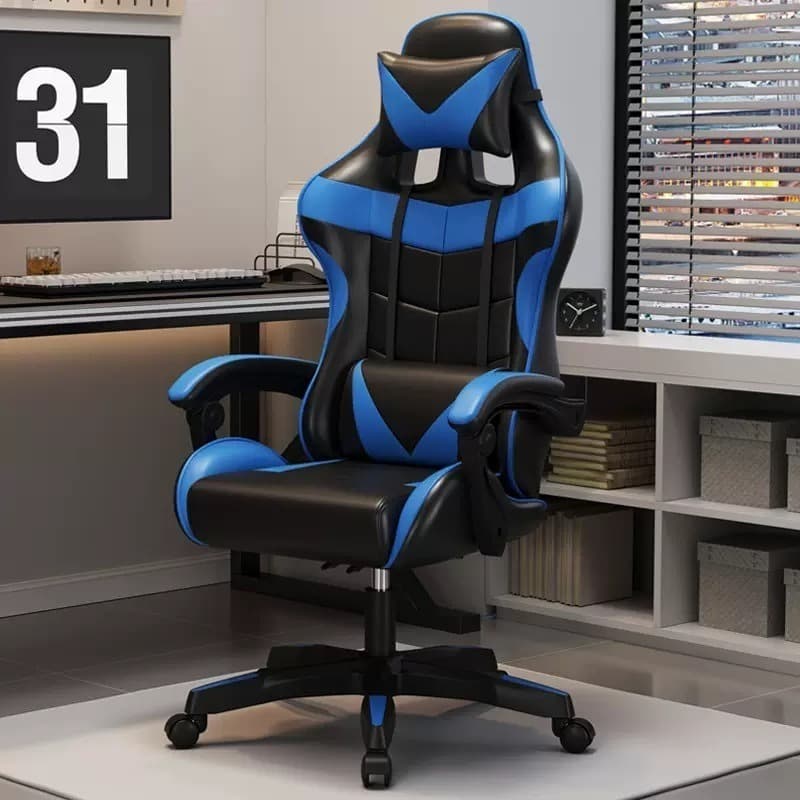 Cadeira Escritório Gamer Ergonômica Reclinável Confortável Com Rodinha E Apoio Para Os Pés F19