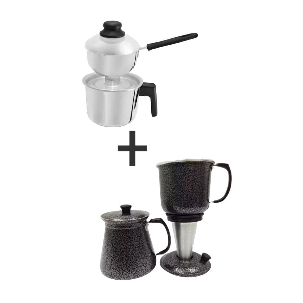 bule de café + cuscuzeira nordestina