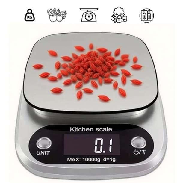 Balança de Cozinha Digital de Alta Precisão 0.1g/10kg