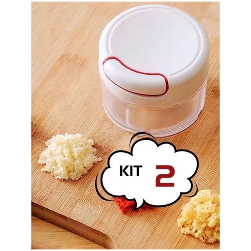 Mini Processador Manual Kit 2un Triturador de Alimentos 2 Laminas