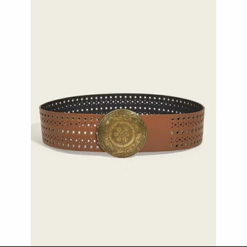 Cinto Feminino Estilo Country Cowboy de Metal