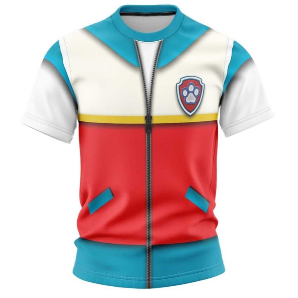 Camiseta/Camiseta Patrulha Canina 3D Filme dryfit Crianças e Adultos