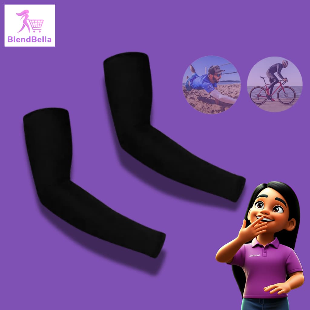 Par Manguito Unissex Proteção Solar UV50+ Manga Mangote Esportiva Fitness Academia Motoqueiro Ciclista Militar Tatico