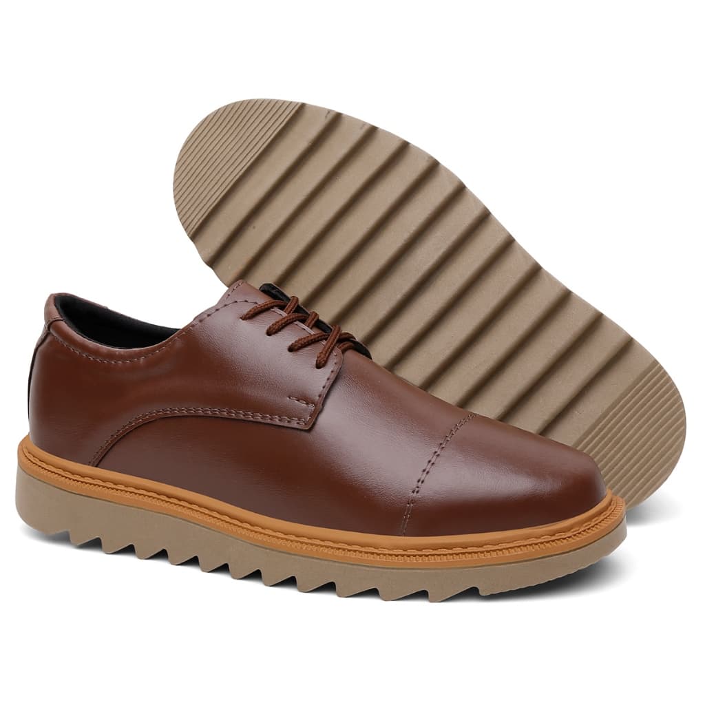 Sapato Oxford Masculino Social Casual com Cardaço Solado Tratorado