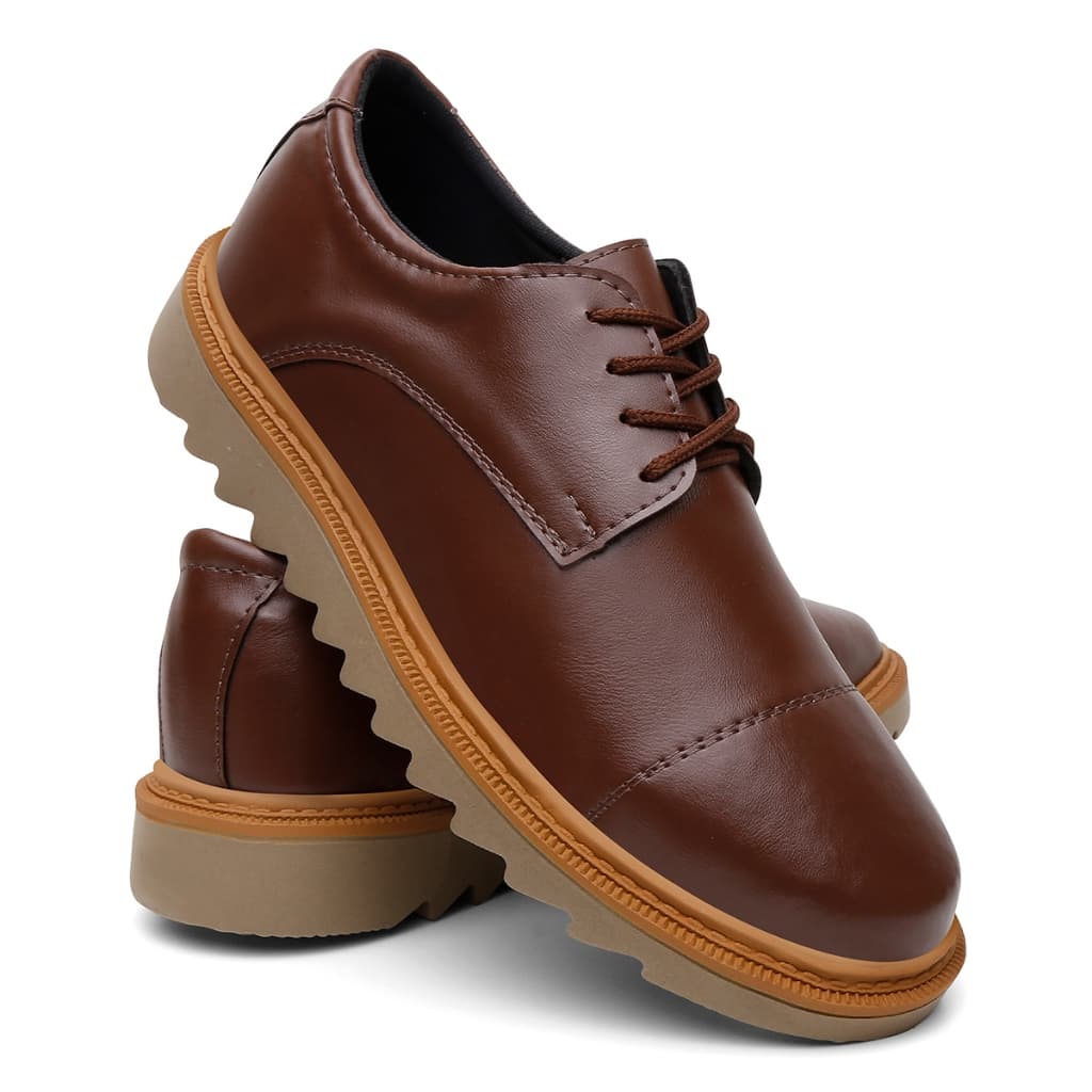 Sapato Oxford  Masculino Casual Leve Solado Tratorado Confortável