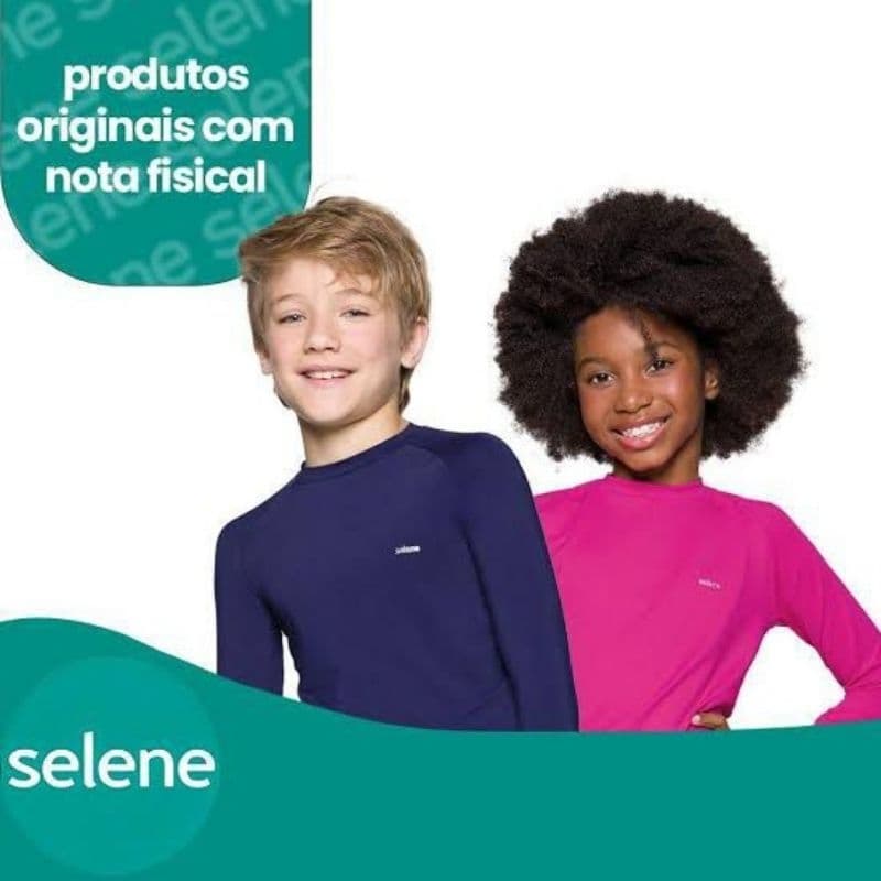 Camiseta Térmica Infantil UV50+ Manga Longa Selene Verão Inverno Esporte Praia