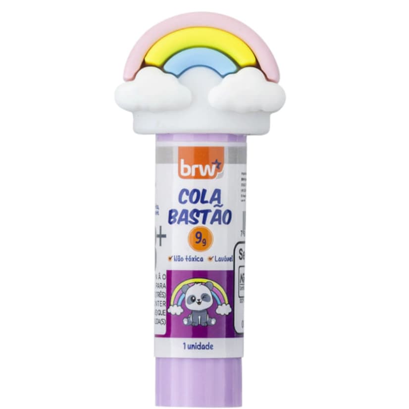 Cola Bastão 9g Com Ponteira Divertida Joyful BRW Arco-Íris