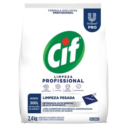 Limpador em Pó Cif Limpeza Pesada Pacote com 2,4kg - Envio Imediato