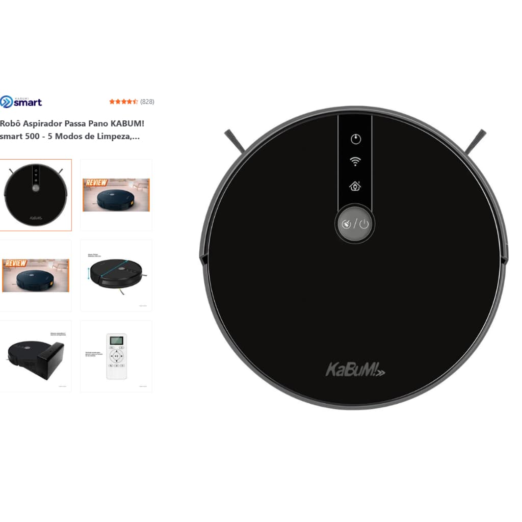 Robo aspirador Kabum smart 500 reembalado