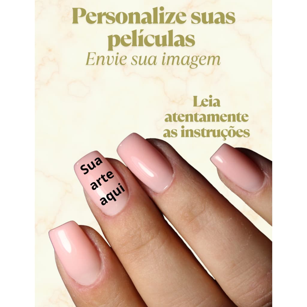 Películas de Unhas Personalizadas - Envie Sua Arte