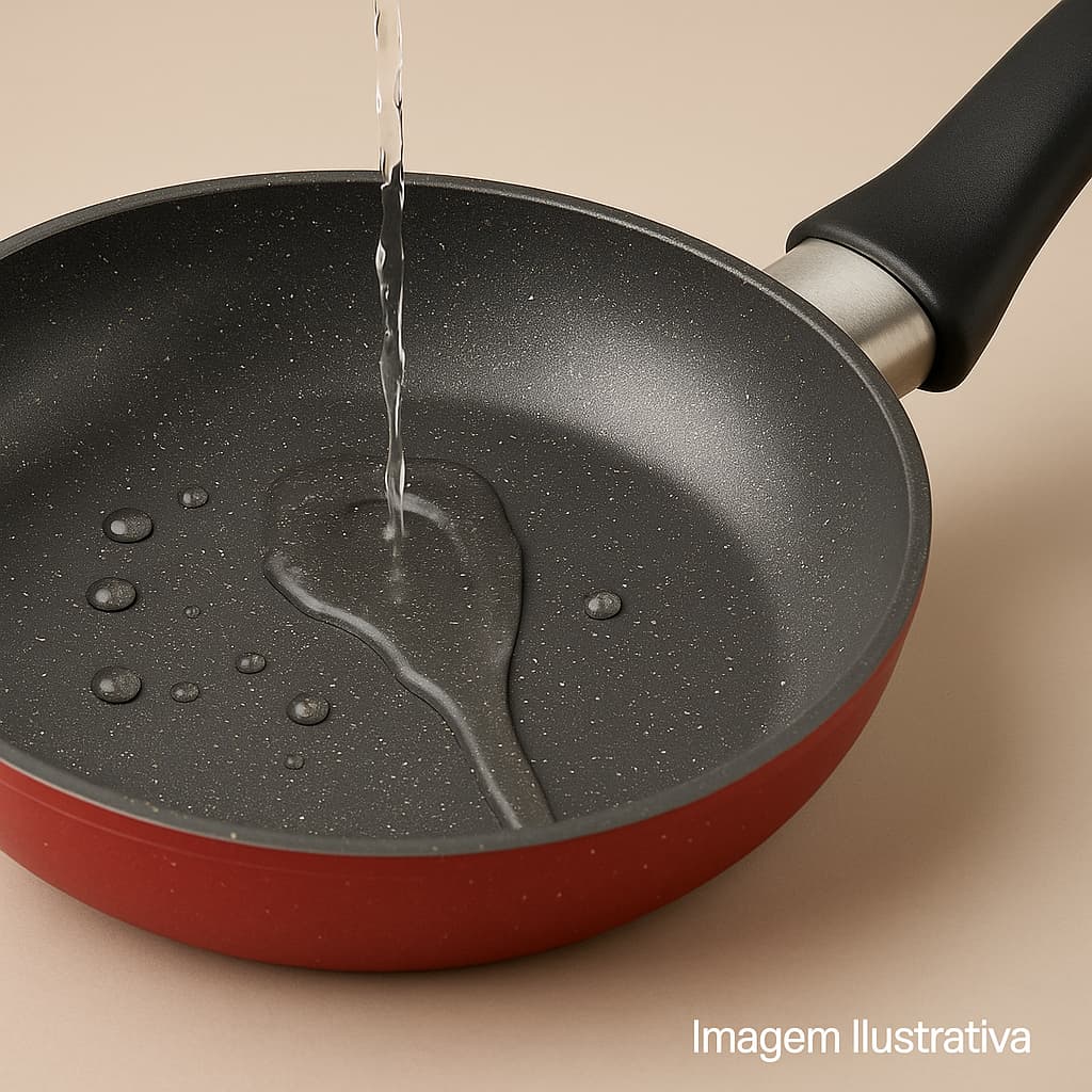Frigideira Indução em Alumínio Antiaderente Sem Óleo Ovos Tapioca Não Gruda Limpeza Sem Gás Imediato