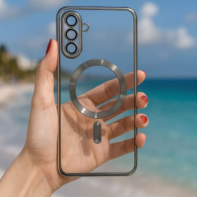 Capinha Transparente Indução Magnética SAMSUNG S24FE,PLUS,ULTRA S23FE S21FE S20FE A54 A34 A24 A14