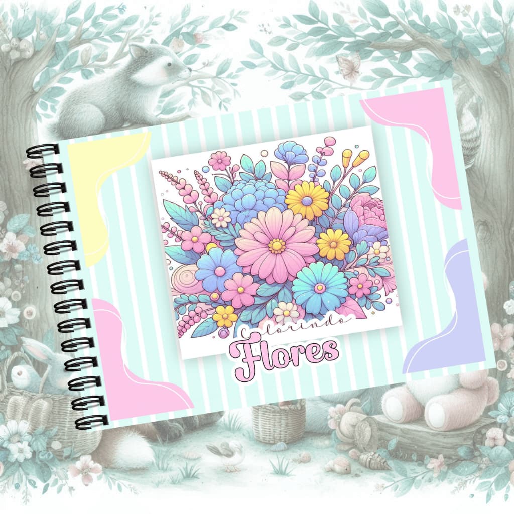 Livro de colorir FLORES - JARDIM SECRETO - c/50 desenhos - Capa flexível
