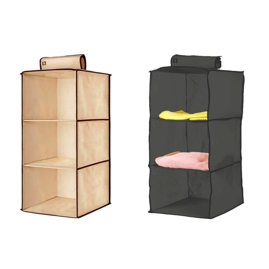 Prateleira Organizadora Para Guarda Roupa Closet TNT com 3 Nichos Armazenamento Otimizado