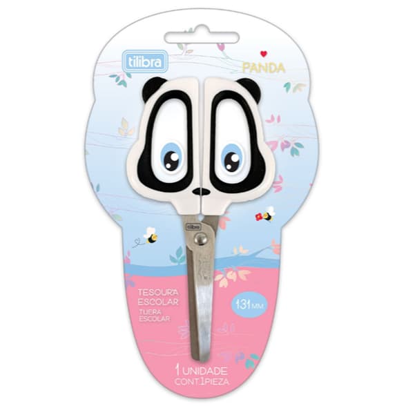Tesoura Escolar Panda Tilibra