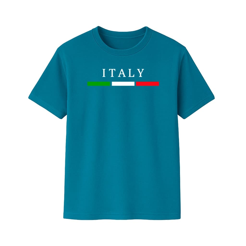 Camiseta Itália Premium Masculina – 100% Algodão, Estampa Estilo Casual