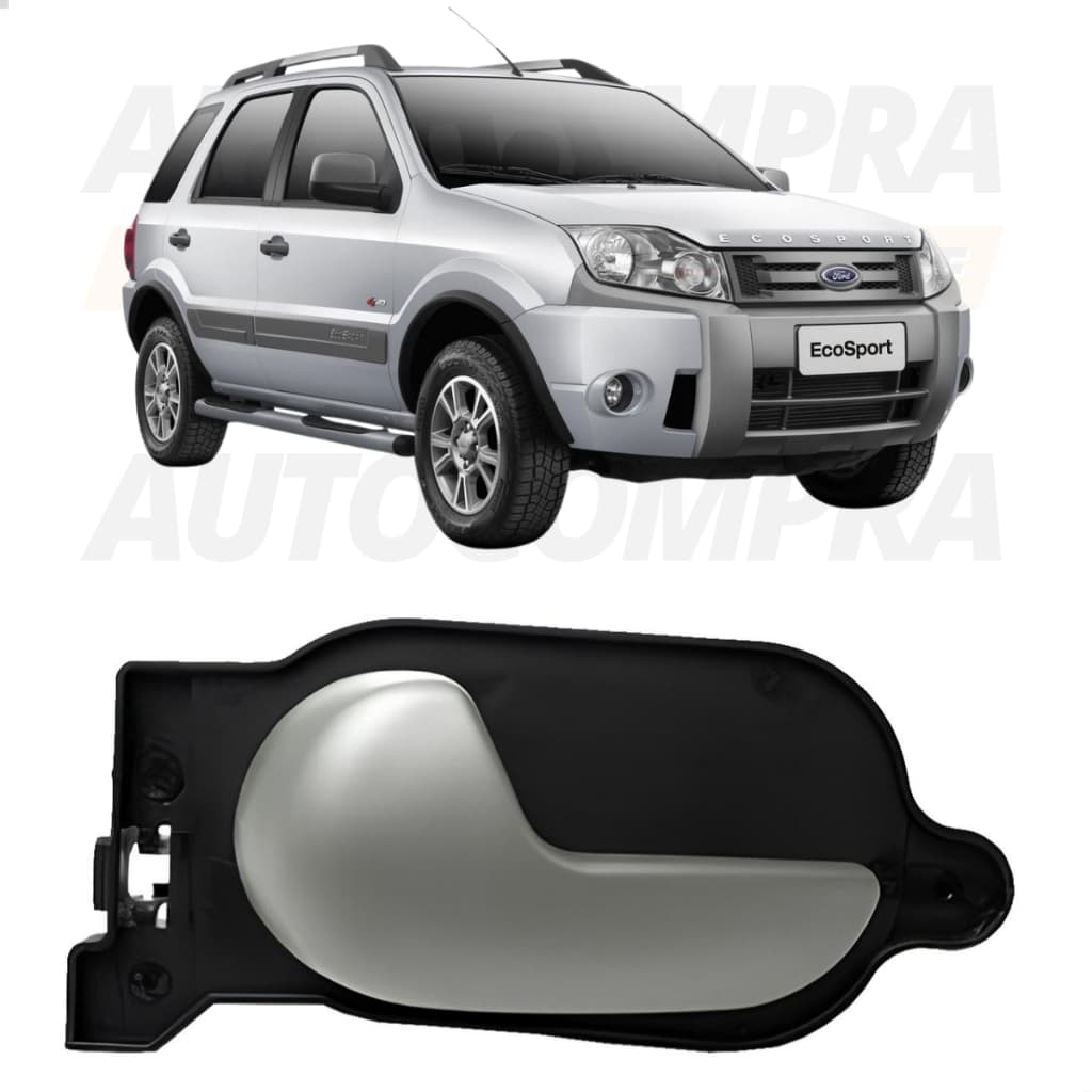 Maçaneta Interna Porta Dianteira ou Traseira Ford Ecosport 2002 a 2012 Cinza