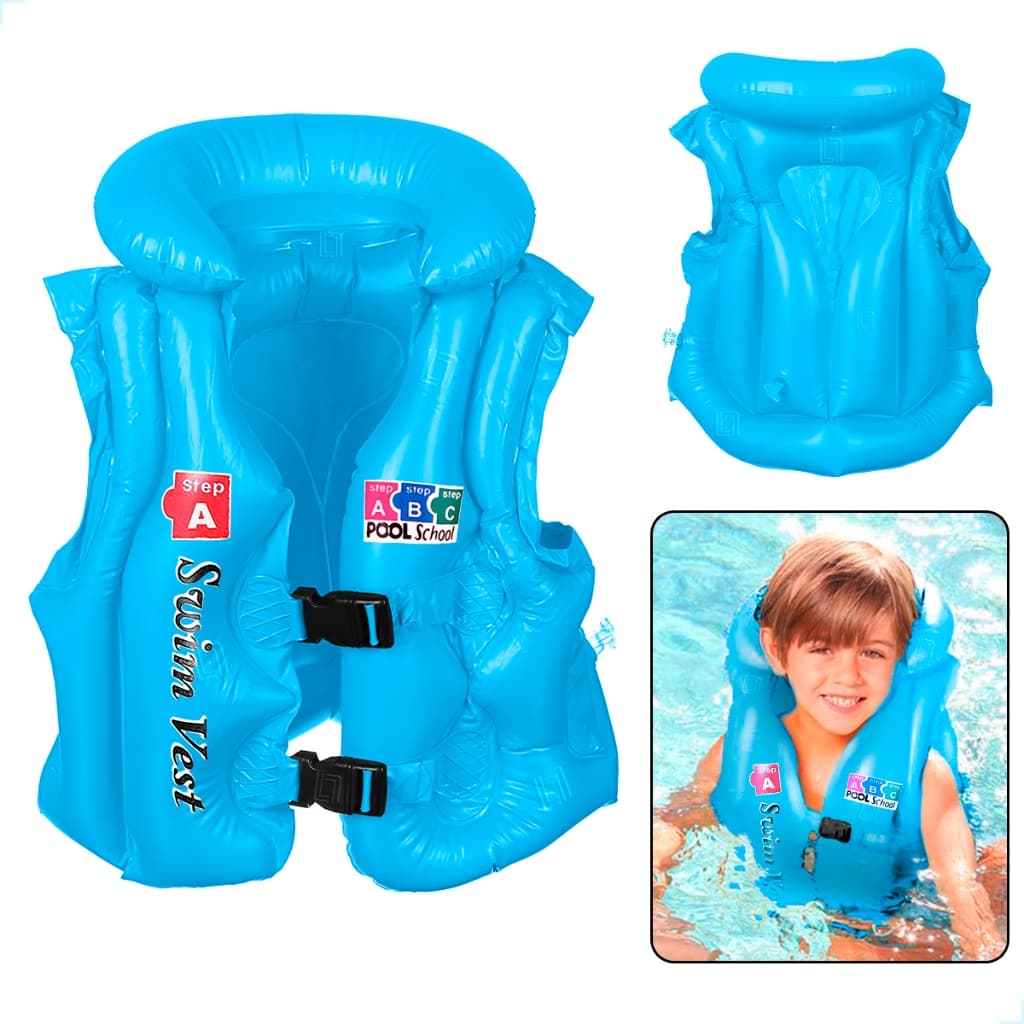 Colete Inflável Criança Boia Praia Piscina Infantil Colorido 60cm