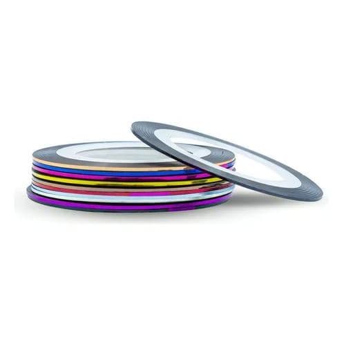 Kit 10 Fitas Fitilhos Decoração de Unhas Fios 1 mm