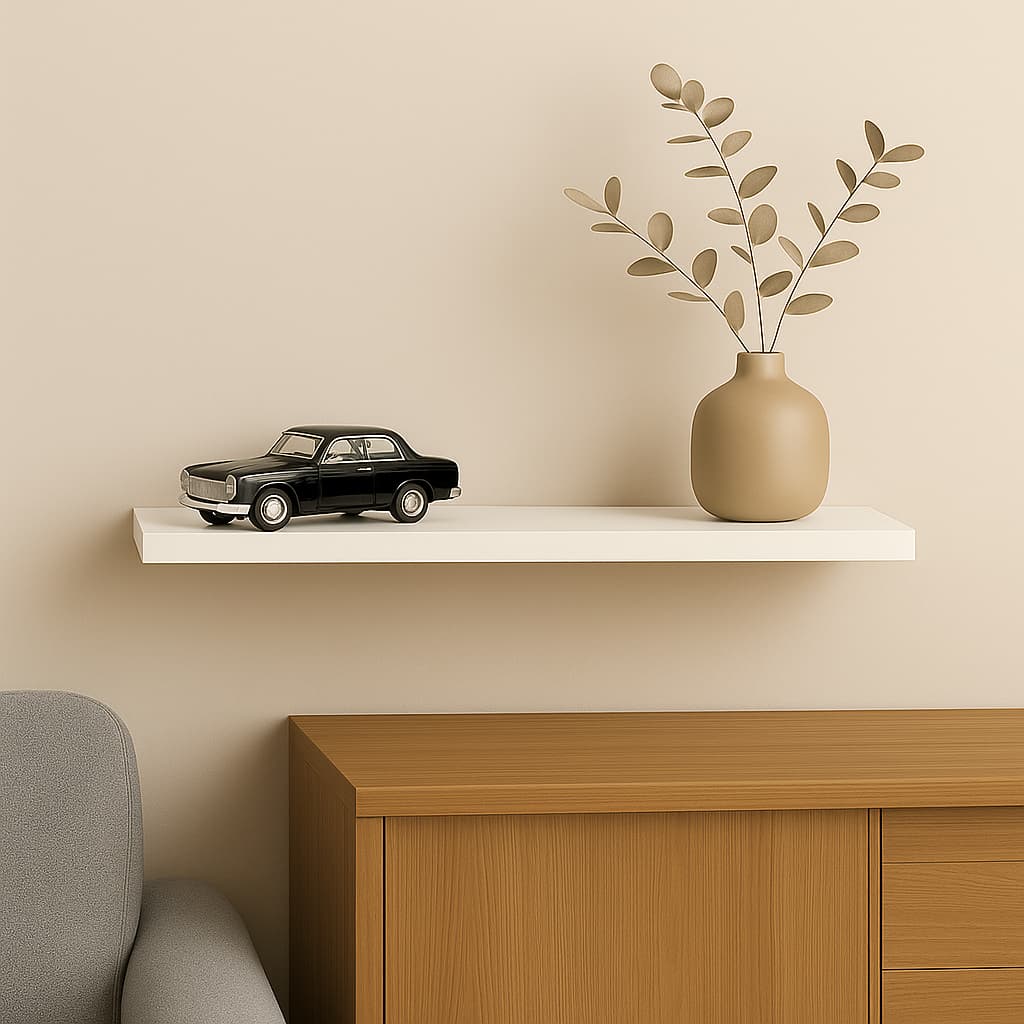 Prateleira Branca 50x10cm MDF – Organize Seu Espaço Com Praticidade!