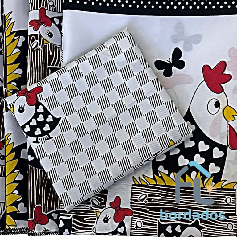Kit De Cozinha 6 Peças (Jogo Americano - Estampado) - Casa Decoração - PREÇO DE FÁBRICA.