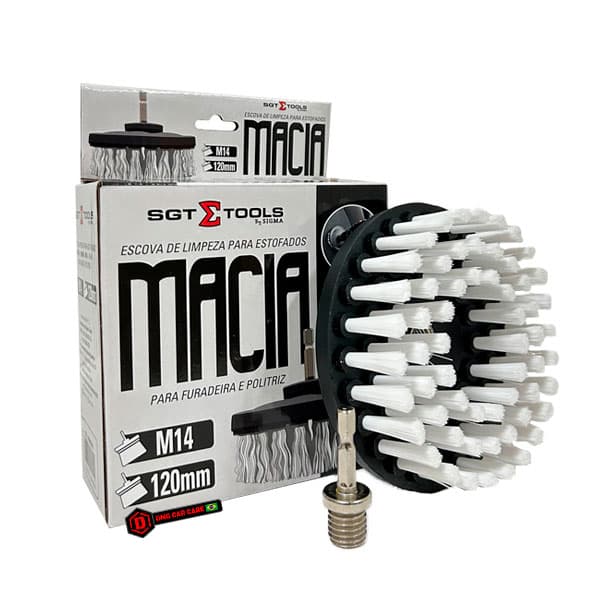 Kit 3 Escovas Macia / Média / Rígida Para Limpeza c/ Furadeira/parafusadeira