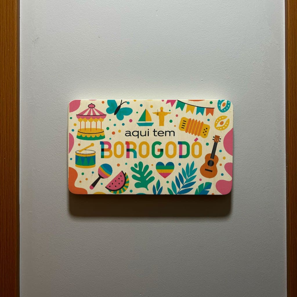 Quadro Para Sala Decoração Quadro de Madeira Impresso Uv Frase Aqui Tem Borogodó